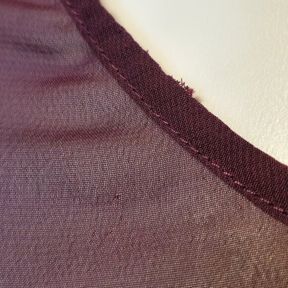 New AB Studio top Women's large Tulip sleeves Sheer fairy breezy lightweight - Picture 8 of 16